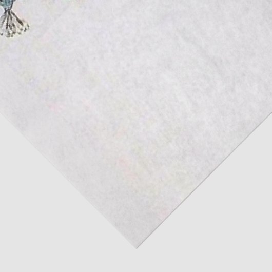 Art Deco Peacock- en Muse-ontkoppelpapier Tissuepapier (Detail)