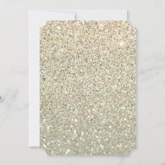 Art Deco Peacock Feather Glitter Movie Ticket Kaart (Achterkant)