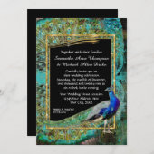 Art Deco Peacock Glam Old Hollywood Regency Kaart (Voorkant / Achterkant)