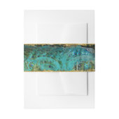 Art Deco Peacock Gold Glitter Old Hollywood Uitnodigingen Wikkel (Voorkant Voorbeeld)