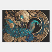Art Deco Peacock Inpakpapier Vel (Voorkant 2)