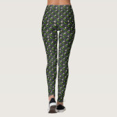 Art Deco Peacock Mermaid Skin Japanse Golf Leggings (Achterkant)