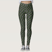 Art Deco Peacock Mermaid Skin Japanse Golf Leggings (Voorkant)