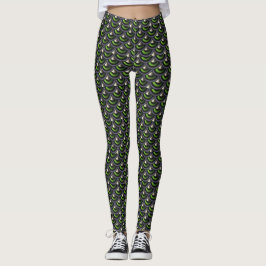 Art Deco Peacock Mermaid Skin Japanse Golf Leggings