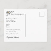 Art Deco Peacock Nieuw adres Verhuizen Aankondigingskaart (Achterkant)