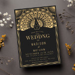 Art Deco Peacock Wedding Kaart<br><div class="desc">Viel je speciale dag met deze Art Deco Peacock Wedding Invite. U kunt dit verder aanpassen door op de "PERSONALIZE"knoop te klikken. Voor meer vragen kunt u contact met ons opnemen op ThePaperieGarden@gmail.com</div>