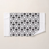 Art Deco Pearls Anthracite en White Pattern Bad Handdoek (Handdoek)