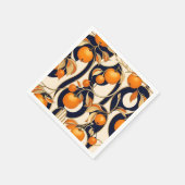 Art Deco Persimmon fruitpatroon Servet (Hoek)