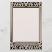 Art Deco Personalized Black, Brown, Cream (Voorkant)