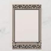 Art Deco Personalized Black, Brown, Cream (Voorkant / Achterkant)