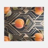 Art Deco Perzik Patroon Fleece Deken (Voorkant (Horizontaal))