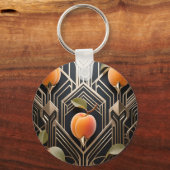 Art Deco Perzik Patroon Sleutelhanger (Voorkant)