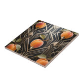 Art Deco Perzik Patroon Tegeltje (Zijkant)