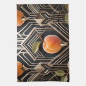 Art Deco Perzik Patroon Theedoek (Verticaal)
