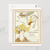 Art Deco Pet Advertentie Briefkaart (Voorkant / Achterkant)