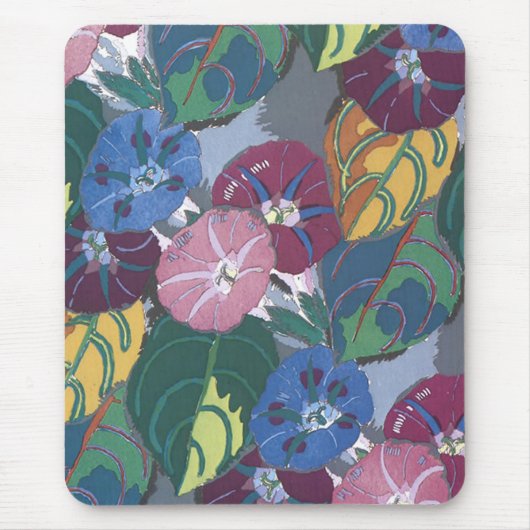 Art Deco Petunias - Mousepad Muismat (Voorkant)