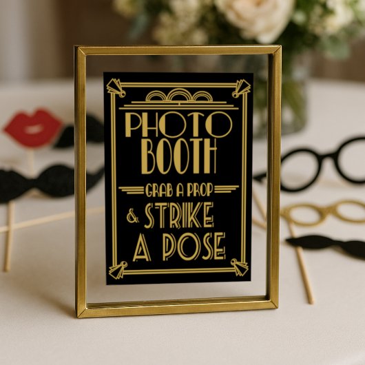Art deco Photo Booth-print uit de Roaring Twenties Poster