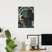 Art Deco Pianoposter Poster (Thuiskantoor)