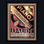 Art Deco "Pianos Daude" Poster 16 x 20<br><div class="desc">Vintage, Art Deco, Reclame voor Pianos Daude - 16 x 20</div>