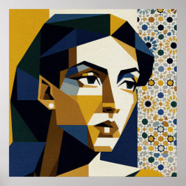 Art Deco Pianovrouw Poster Jazz Age Muziekkamer