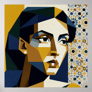 Art Deco Pianovrouw Poster Jazz Age Muziekkamer