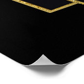 Art Deco-pictogram in goud op zwart Poster (Hoek)