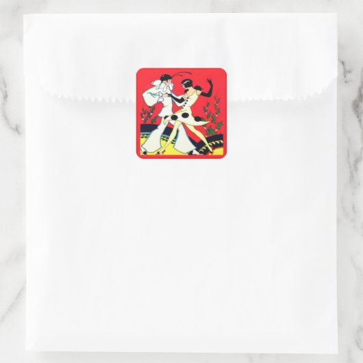  Art Deco Pierrot Dansers Stickers (Tas)