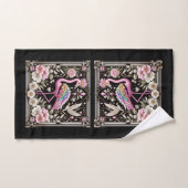 Art Deco Pink and Rainbow Flamingo  Bad Handdoek (Handdoek)