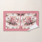 Art Deco Pink Flamingo  Bad Handdoek (Handdoek)