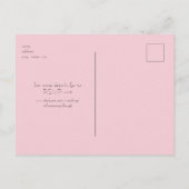 Art Deco Pink & Yellow Wedding Save the Date Briefkaart (Achterkant)