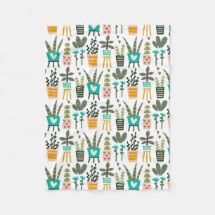 Art Deco Planter Fleece Deken