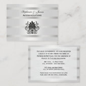  Art Deco Pluim Zwart Wit Accommodaties Informatiekaartje (Voorkant / Achterkant)