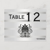  Art Deco Pluim Zwart Wit H Tafelnummer (Achterkant)