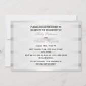  Art Deco Plume Black Verloving Kaart (Achterkant)