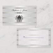 Art Deco Plume Black White Place-kaarten Plaatskaartje (Voorkant / Achterkant)