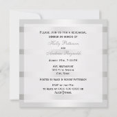  Art Deco Plume Blk White SQ Rehearsal Din Kaart (Achterkant)