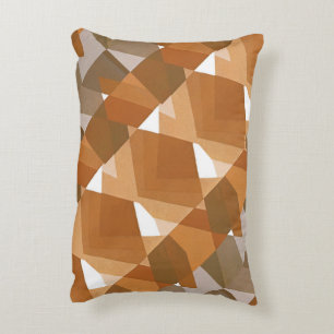 Art Deco Pochoir Jazz Bruine Geometrische Vormen V Decoratief Kussen