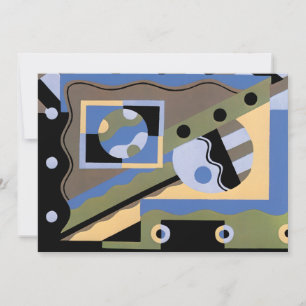 Art Deco Pochoir Jazz Cubisme Patroon uit het verl