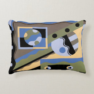 Art Deco Pochoir Jazz Cubisme Patroon uit het verl Decoratief Kussen