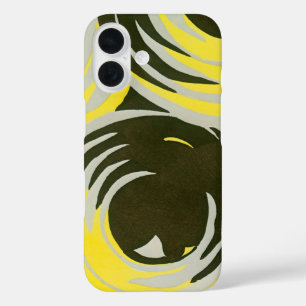 Art Deco Pochoir Jazz Geometrische Cirkels Vintage iPhone 16 Hoesje