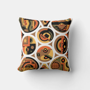 Art Deco Pochoir Jazz Geometrische Cirkels Vintage Kussen