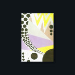 Art Deco Pochoir Jazz Geometrische Patronen uit he Canvas Afdruk<br><div class="desc">Vintage illustratie art deco pochoir patroon door Yvonne Bouchard c 1930. Pochoir is een sjabloontechniek die veel wordt gebruikt in surrealistische schilderijen. Een modern kubistisch ontwerp met geometrische vormen en kleuren. Zigzaglijnen en polka-stippen cirkels.</div>