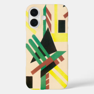 Art Deco Pochoir Jazz Geometrische Vormen Vintage iPhone 16 Hoesje