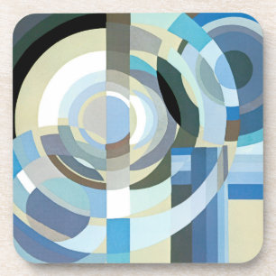 Art Deco Pochoir Jazz Geometrische Vormen Vintage Onderzetter