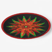 Art Deco Poinsettia WOW Papieren Bordje (Gekanteld)