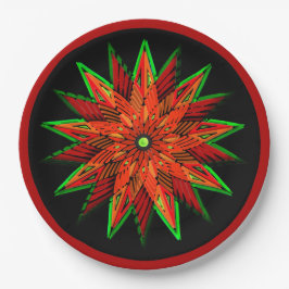 Art Deco Poinsettia WOW Papieren Bordje