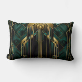 Art Deco Portal - Emeraude en Dorure Kussen