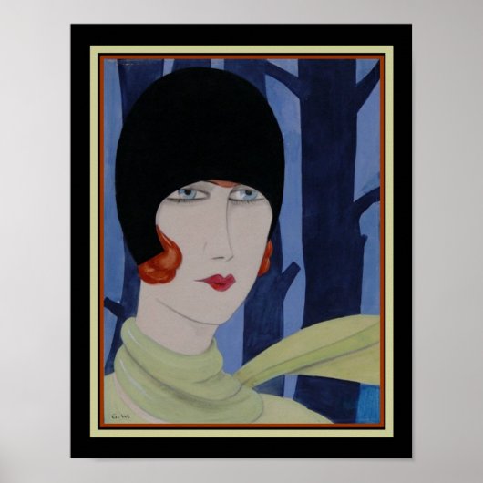 Art Deco "Portrait of Lili" door Gerda Wegener Poster (Voorkant)