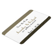 Art Deco Posh Bruiloft Bewaar de datum Magneet (Linkerzijde)