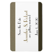 Art Deco Posh Bruiloft Bewaar de datum Magneet (Verticaal)
